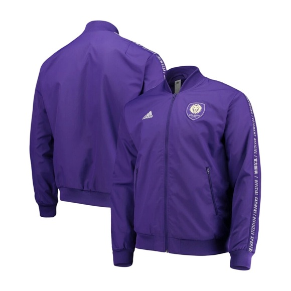 Adidas Orlando City MLS Anthem Jacket Purple Full Zip Track Jacket Men’s 3XL